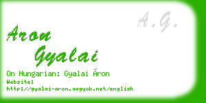 aron gyalai business card